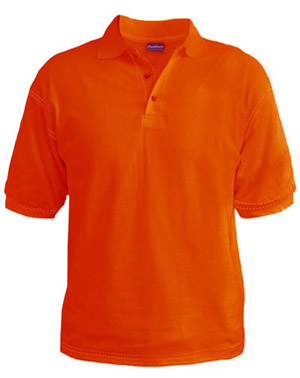 Plain Orange Collar T Shirt